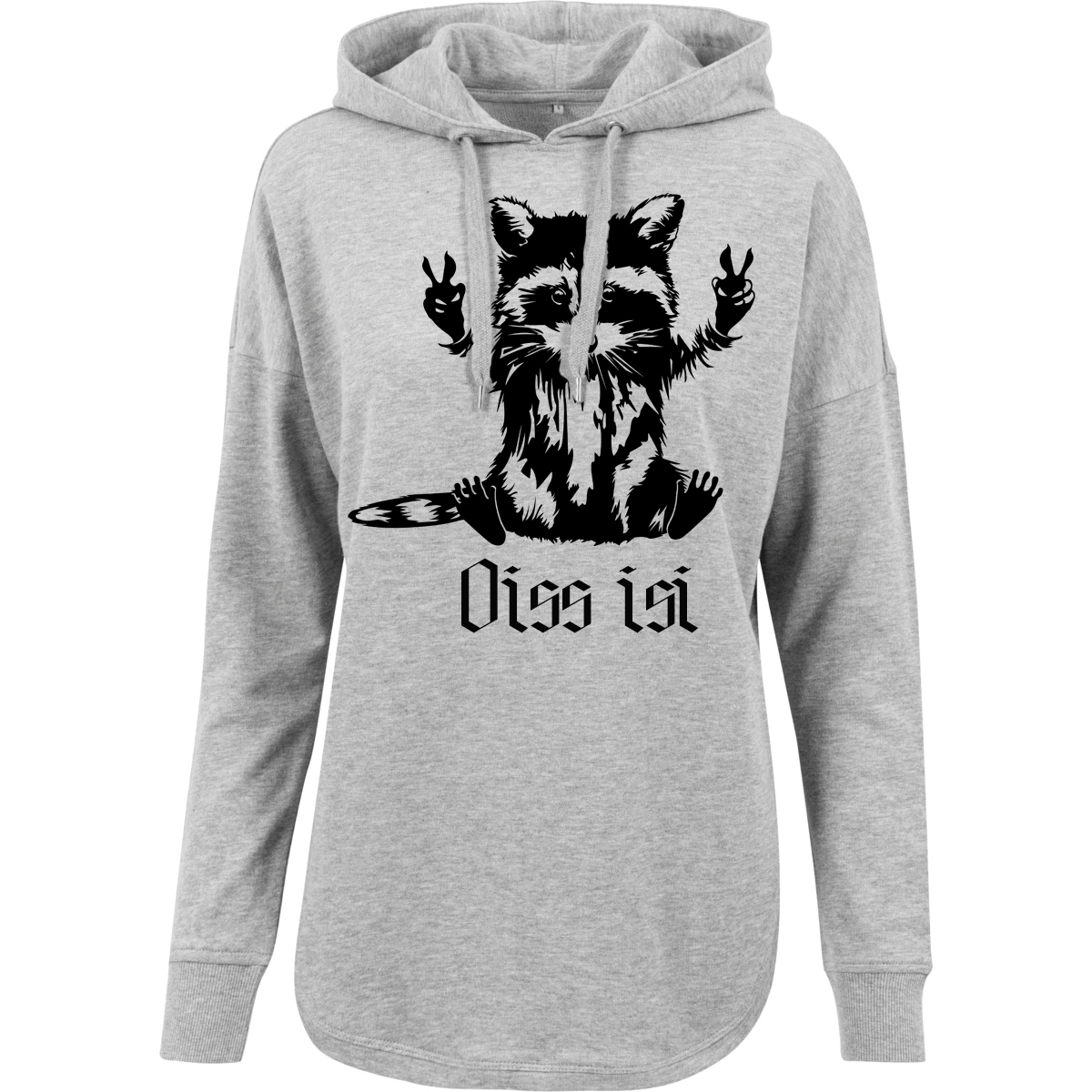 Hoodie Waschbär Fred Oiss isi Oversized 