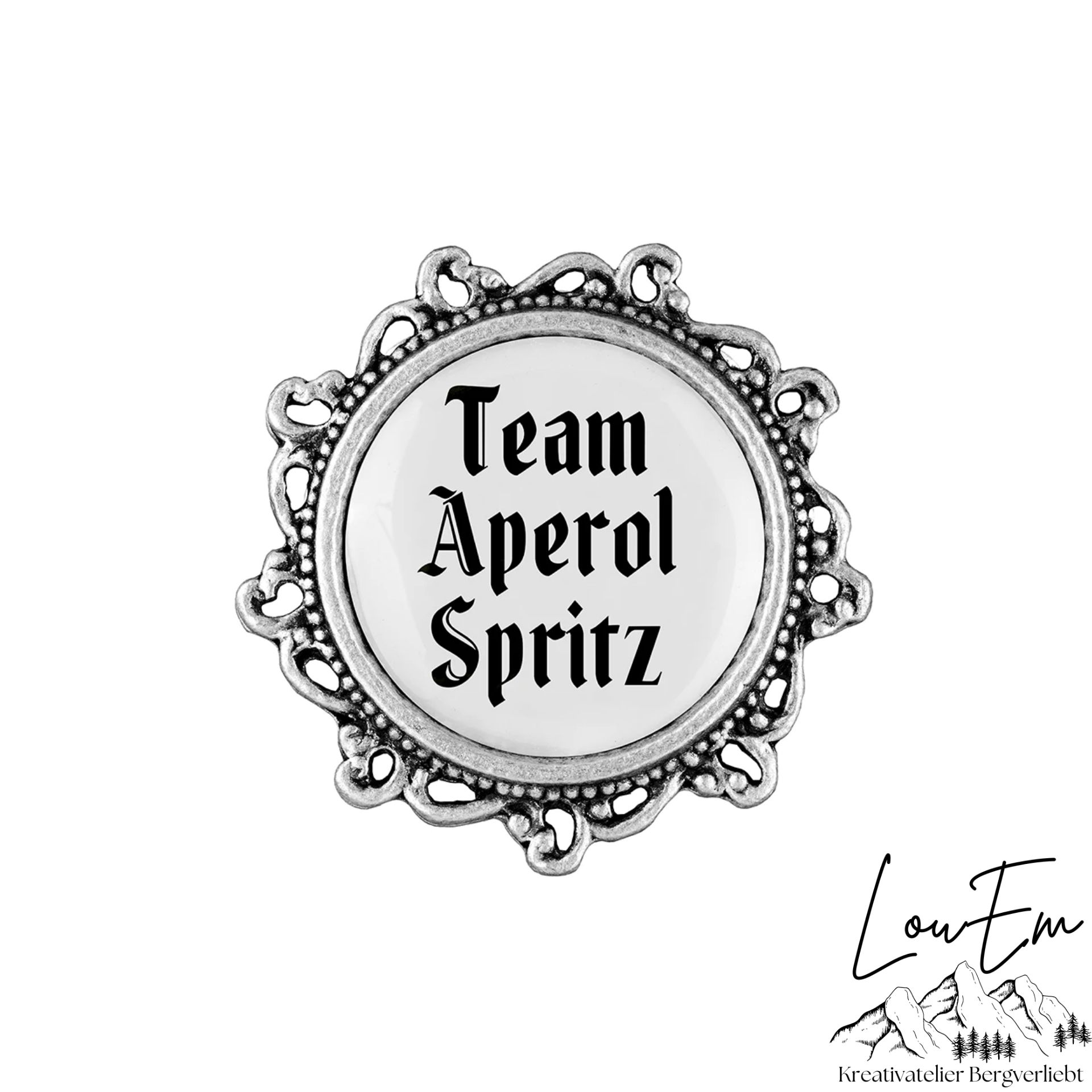 Gaudiknopf Team Aperol Spritz verziert