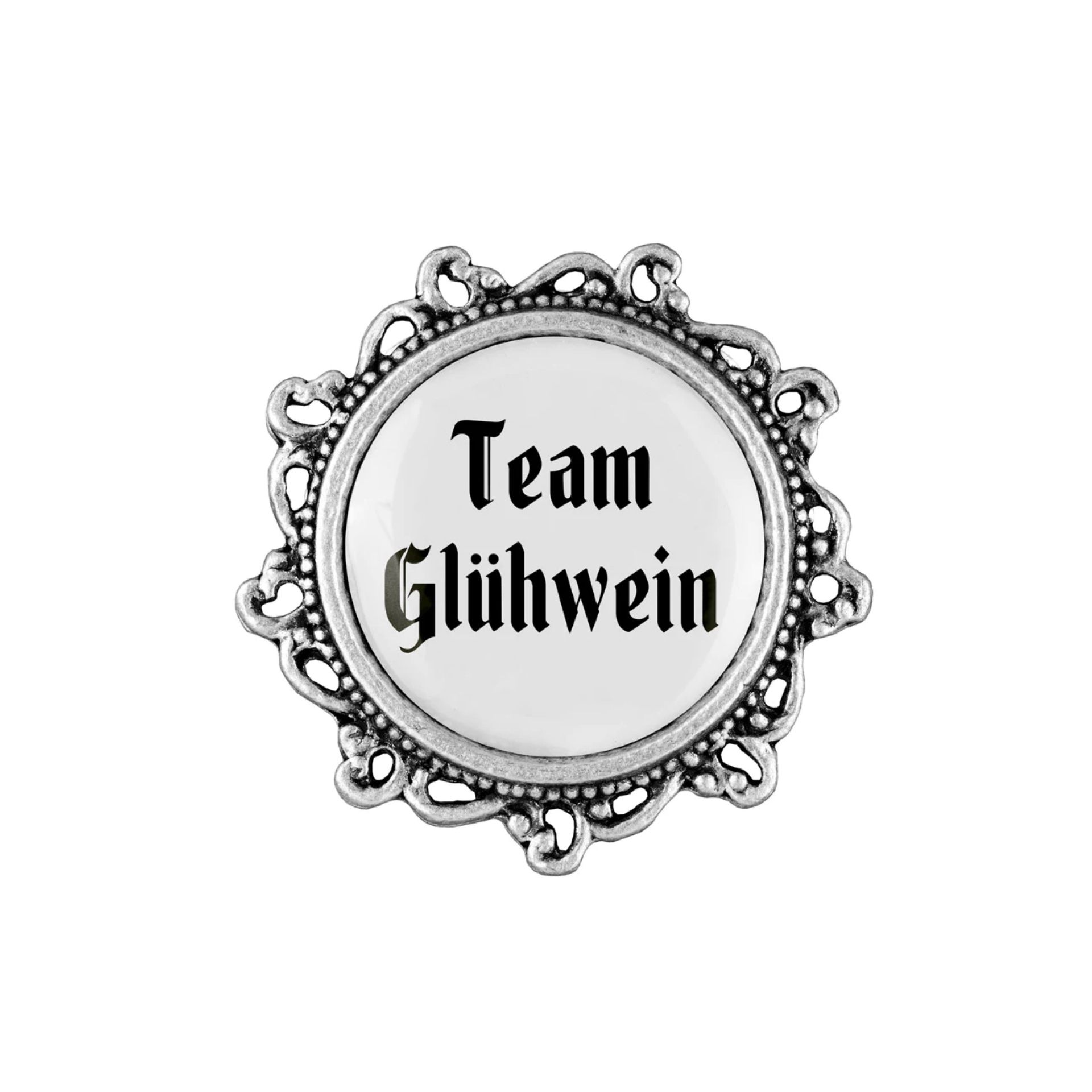 Gaudiknopf Team Glühwein verziert